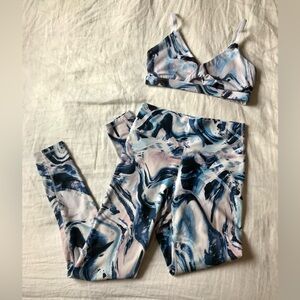 Fabletics Marble Print Workout Set